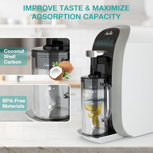 Image of SimPure Y7T-C Countertop Reverse Osmosis System (Comes with One Extra CF+RO+CTO Filter Replacement Cartridge)
