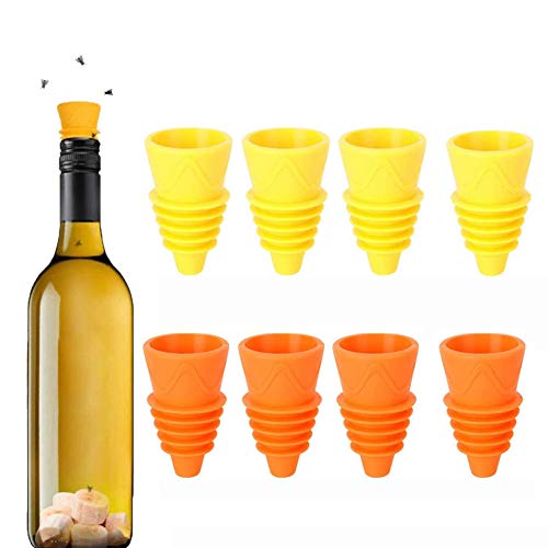 STN Trampas para Moscas De La Fruta De La Cocina, Trampas para Domésticas para Control De Insectos De Mosca De Planta Interior Exterior, Trampas para Moscas De La Fruta De Silicona Reutilizables