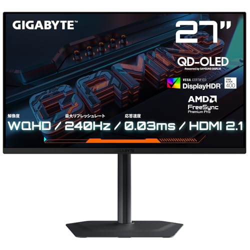 GIGABYTE MO27Q2 ゲーミングモニター Amazon.co.jp: GIGABYTE MO27Q2 27インチ QHD 2560 x 1440 OLED