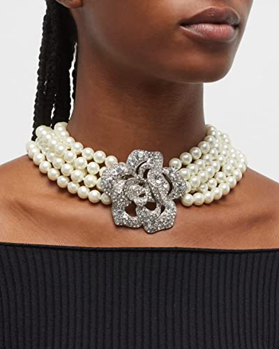 Kenneth Jay Lane 5-Strand Crystal Flower "Audrey Hepburn" Necklace 6
