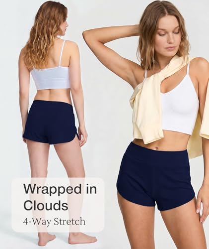 Image of LazyCozy Bamboo Viscose Sleep Shorts for Women, Soft Dolphin Lounge Shorts | Comfy Y2K Micro Mini Pajama Shorts, Lightweight Booty Shorts, Summer Pj Shorts, Knit Workout Shorts