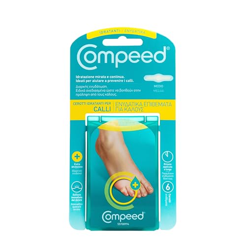 COMPEED Cerotti Callifughi Idratanti a lunga durata - Per calli. Studiati per combattere i calli sul nascere, 6 Cerotti