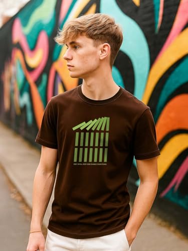 Image of Nobero Men's Regular Graphic Printed T-Shirt for Men | Soft Cotton | Classic Fit | Printed Casual Tshirt for Men