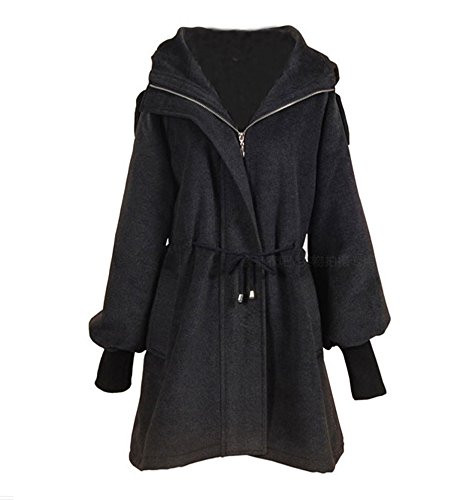 Veste d'hiver en laine épaisse femme Gaorui parka grise taille S