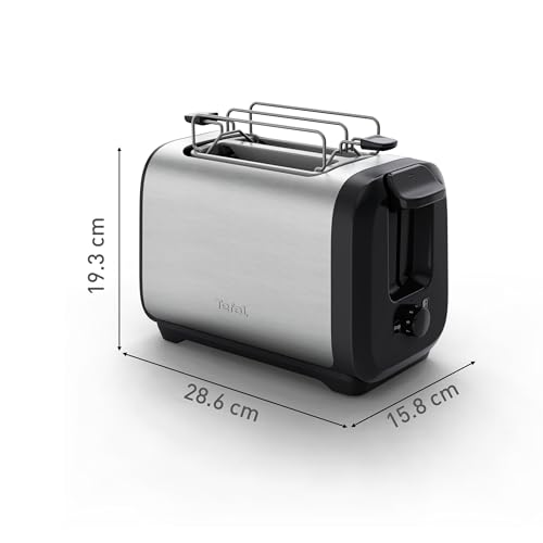 Tefal TT5S1D Subito Grille-pain à 2 fentes avec cuiseur à sandwichs, résultats de cuisson rapides, économie d'énergie, design moderne, 7 niveaux de brunissage, noir – Image 4