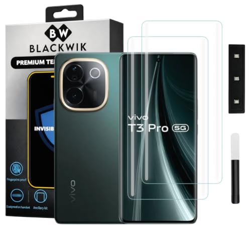 Image of Blackwik UV Curved Tempered Glass for Vivo T3 Pro 5G | 2-Pack
