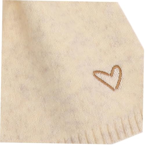 Conjunto de gorro y bufanda de punto suave con bordado delicado 5