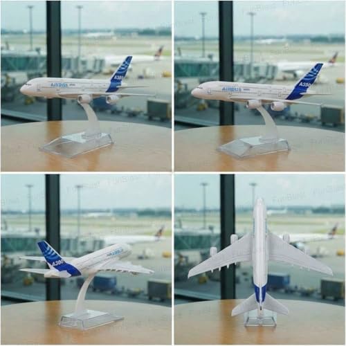 Image of FunBlast Diecast Aeroplane Scale Model - Airplane Miniature Model Only for Display, Size -14 Cm (A380-Airbus)