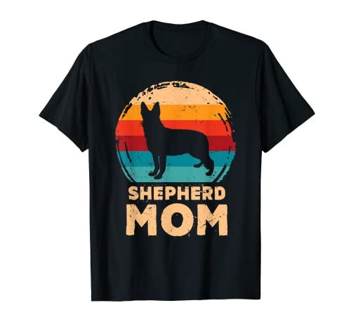 German Shepherd Pet Lover Mommy Mom Owner Animals Fan Retro Camiseta