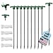 Eurmax Galvanized Non-Rust Camping Family Tent Pop Up Canopy Stakes 10pc-Pack, Bonus 4x10ft Ropes & 1 Green Stopper