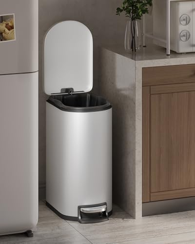 Caneca de basura rectangular de acero inoxidable 50 L miniatura 4