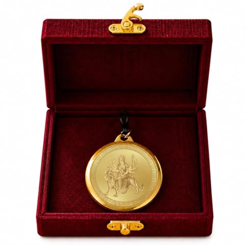 Image of DIVINITI 24K Gold Plated Double-Sided Religious Pendant with Premium Gift Box, Spiritual Locket for Men & Women, Devotional Jewellery for Gifting & Everyday Wear