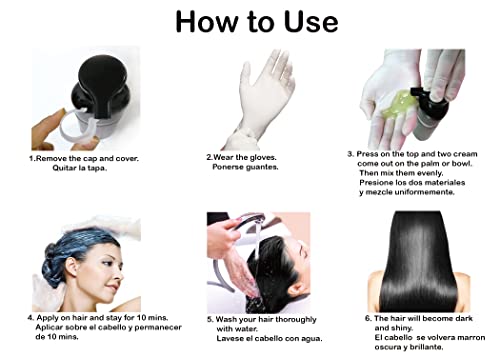 Biogreen Roots 200 Ml Natural Black Hair Color Shampoo With Herbals - Black Shampoo For Grey Hair - Covers Gray Hair In 10 Minutes - Hair Coloring Shampoo For Women, Men, Adults, All Hair Types #TOP4