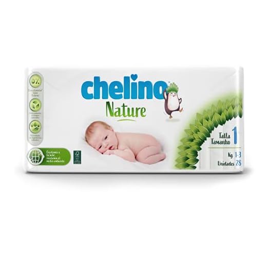 Chelino Nature Pañal Infantil Talla 1 (1-3 kg), 252 Pañales