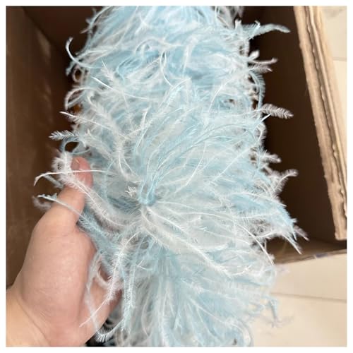Plumas de avestruz naturales bicolor de 2m para tocados y manualidades 4