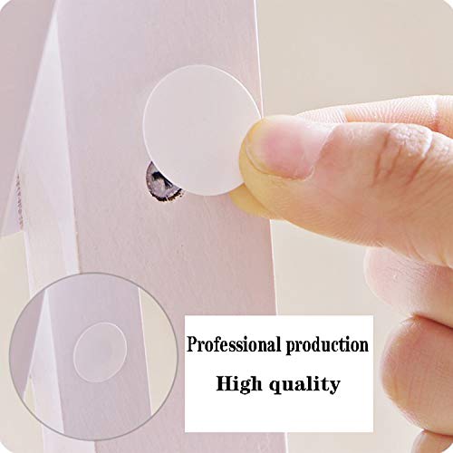 Image of 90 pcs Plastic Hole Plug 54 pcs Self-Adhesive Screw Hole Stickers for Chair Cabinet Cupboard Shelf White