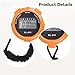 wkao 2 Pcs Running Stopwatch for Coaches, Referee, Training, Fitness, Digital Sports Timer with 1/100 Sec Split Memory, Large Display, Orange, Includes Lanyard