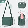 NEWIROVE Umhängetasche Damen Mittelgroß Nylon Wasserdicht Crossbody Bag Leichte Schultertasche Damen Handtaschen Mit Vielen Fächern Sportlich Umhängetasche Für Einkaufen, Reisen, Schule,Grün #4