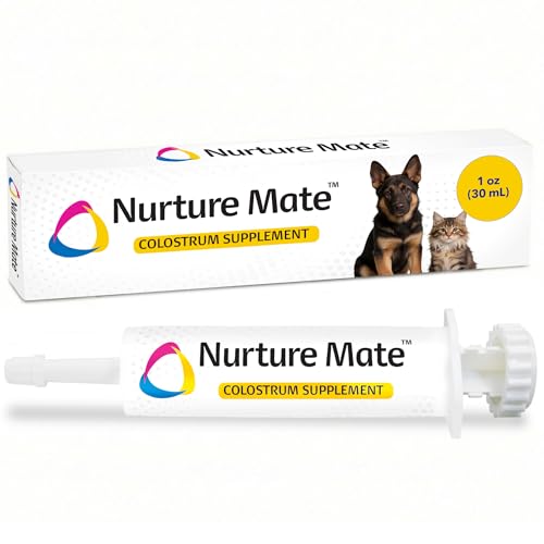 Breeders Edge Nurture Mate Colostrum Supplement for Puppies & Kittens Colostrum Gel with Protein Nutrients & B-Vitamins to Support Growth Energy Digestion & Immunity 30 ml