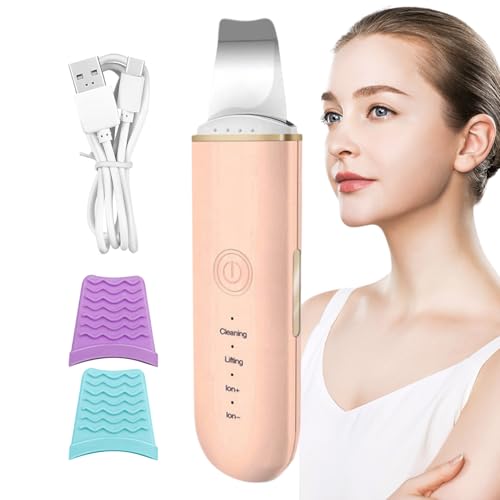 Embellecedor ultrasónico de piel, dispositivo de levantamiento facial, instrumento de belleza, iluminador, ligero, portátil para el hogar, viajes, uso en salón, rutina diaria para mujer, 6.65 x 1.65 x