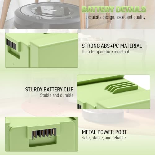 Image of Upgraded 5000mAh 14.4V Replacement for iRobot Roomba Battery ABL-D1 4624864 Compatible with Roomba e and i Series Battery i3 3150 i3+ 3550 i4 4150 i4+ 4550 i8 i8+ i7 i7+ e5 e6 J7 J7+ J6+ J5