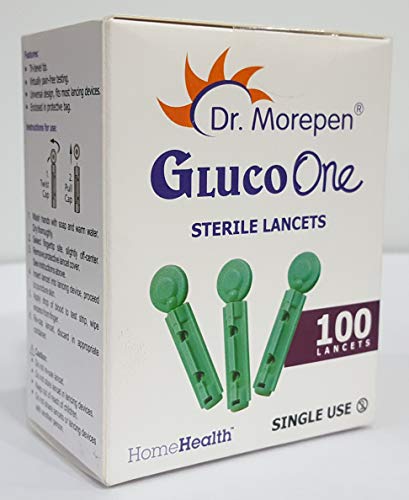 Image of Dr. Morepen Gluco One Sterile Round Lancets (100 Lancets)