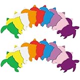 Motiskyy 108 Pcs Paper Cut Outs 5 Inches Assort Colors DIY Creative Bulletin Board Cut Outs Ornament for Classroom School(Turtle)