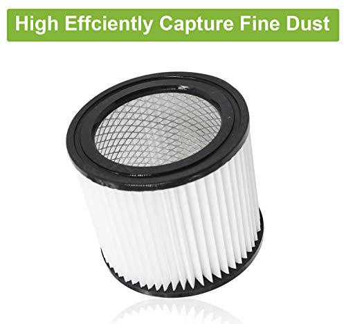 Image of 90398 HEPA Replacement Filter and 90526 Foam Sleeve Filter Compatible with Shop-Vac 90398, 903-98, 9039800, Fits Most 4 Gallon and Less Wet /Dry Vacuum Cleaner (2 Filter + 6 90526 Foam Sleeve)