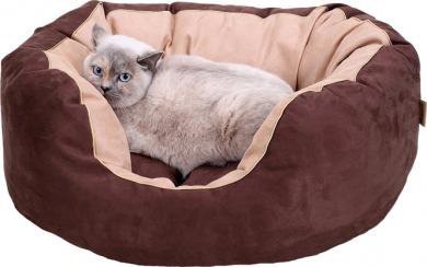 Reversible Dual Ultra Soft Velvet Luxury Sofa Bed Pet Bed|Dog Bed|Cat Bed|Puppies Puppy Bed|Rabbit Bed (Size : Small),Brown