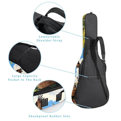 Sac pour guitare acoustique 101 104 106 cm housse imperméable multipoche - 3