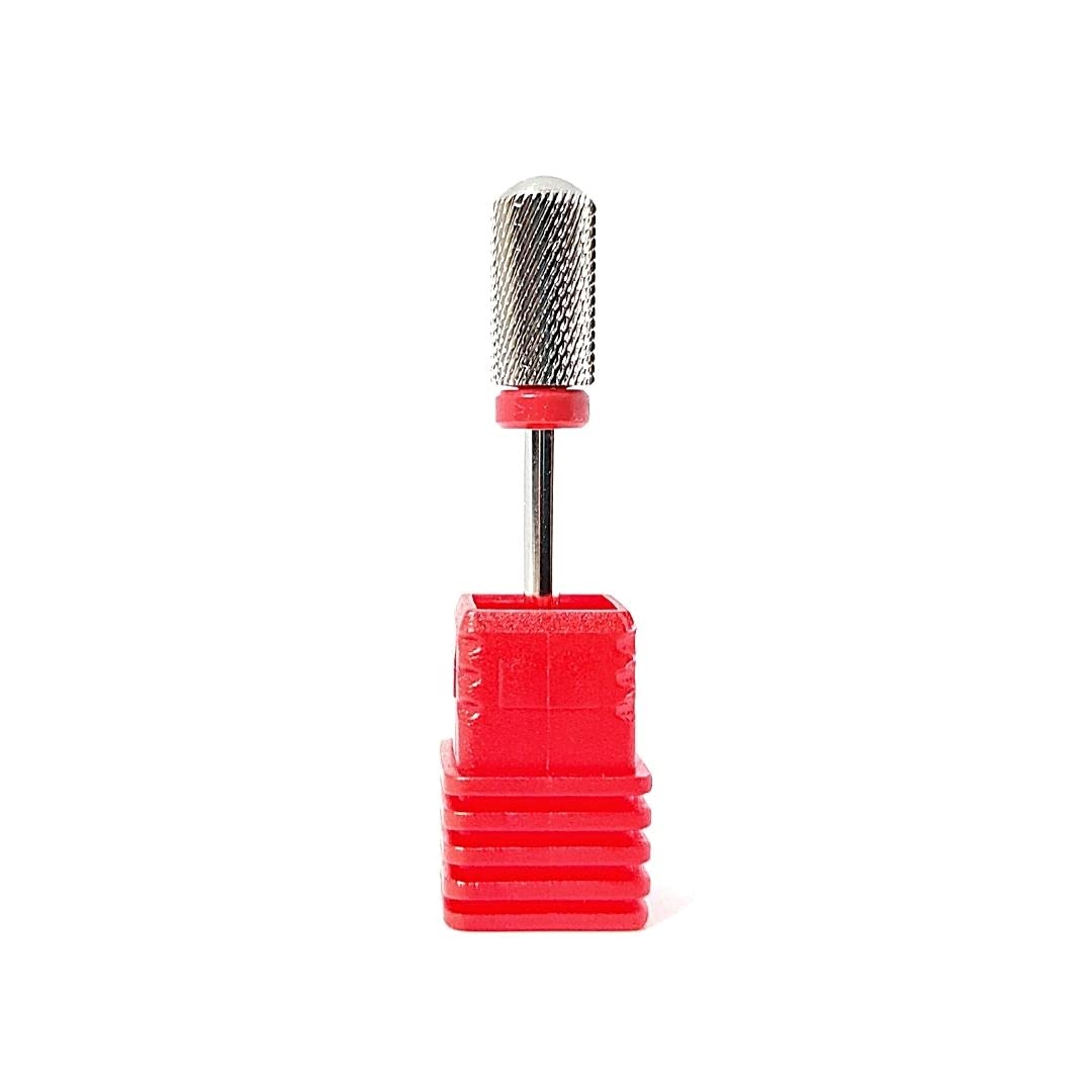 Natury Nails Fresa de Carburo de Tungsteno para Torno de uñas Manicura, Pedicura, Esmaltes, Uñas Acrílicas y Uñas de Gel. Broca para Torno forma barril (Grano Fino)