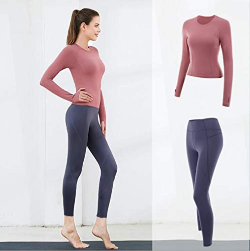 Yoga Top FemmeWomen's Yoga Suit Shows Thin Temperament Nylon Hooded Sports Fitness Clothes,A1,M