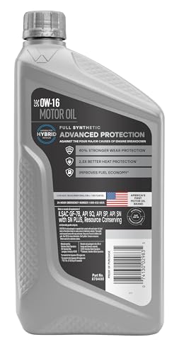 Image of Valvoline Advanced Full Synthetic SAE 0W-16 Motor Oil 1 QT