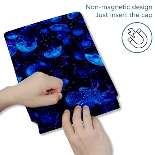 Evita arañazos con la funda para portátil de 35.1 x 25.9 cm de medusas azules antichoque 2