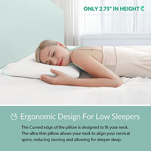 Am Aeromax 2.75 Inches Standard Size Hyper Slim Memory Foam Pillow For Stomach And Back Sleepers - Thin thumb #2