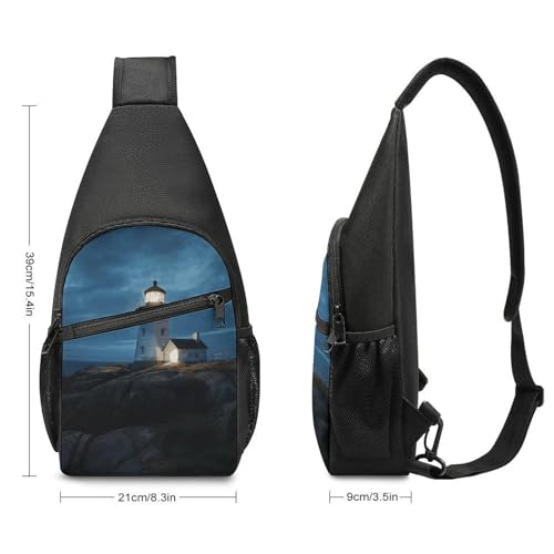 Bolso tipo bandolera para mujer y hombre pequeño con diseño faro miniatura 2