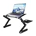 U-Kiss Table de Lit Pliable - Table Pliable en Alliage Aluminium Table de lit Compacte et Légère pour PC Portable, Plateau Support de Lecture inclinable pour canapé, Livre, Magazine et Petit Déjeuner