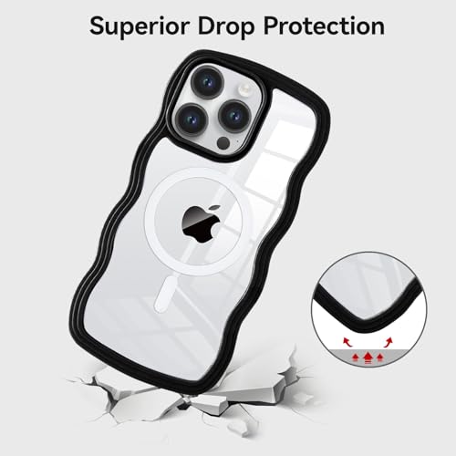 Coque MagSafe iPhone 13 Pro Max antichoc en silicone souple design ondulé - 8