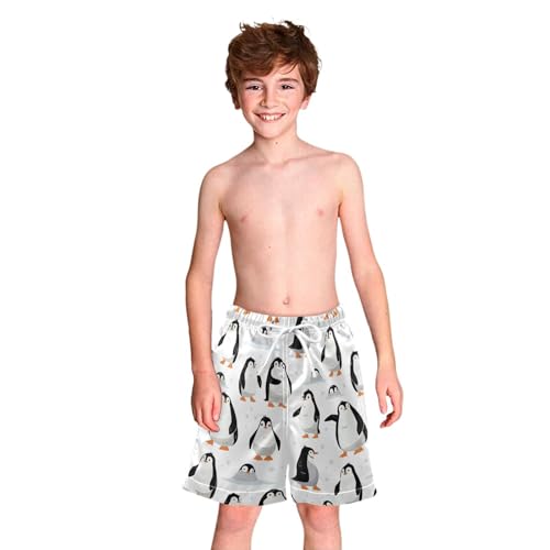 visesunny Summer Boy's Beach Shorts Cartoon Penguin Ice Quick Dry Swim Trunks Baby Boy Bathing Suit2