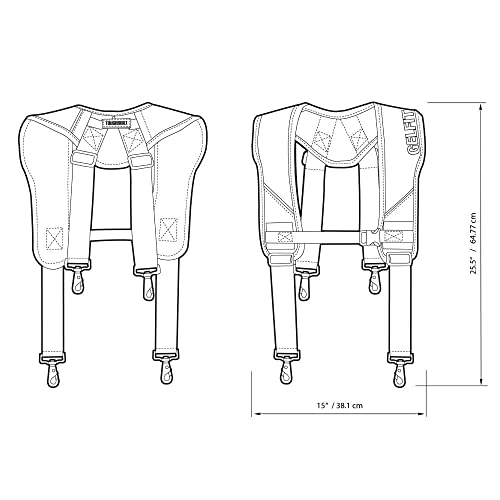 Toughbuilt - Gelfit Suspenders For Tool Belt- Even Weight Distribution, Comfortable, Durable - (Tb-Ct-51G) #TOP2