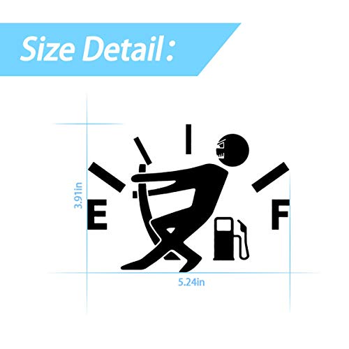 Funny Car Stickers High Gas Consumption Decal Fuel Gage Empty Stickers Fit Car, Trucks, Motorcycle, Suv (Black) #TOP4