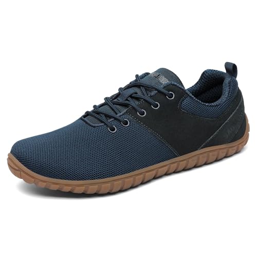 SAGUARO Zapatos Minimalista Hombre Calzado De Trail Mujer Cómodas Calzado Descalzo Flexibles Zapatillas Casual para Caminar Zapatillas para Andar con Wide Tox Box Azul,Gr.43