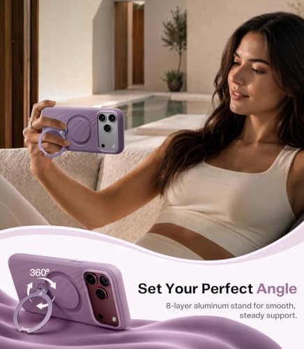 TORRAS for iPhone 18 Pro Max Case Silicone, 360 Magnetic Stand Purple 6.9'' - image 4