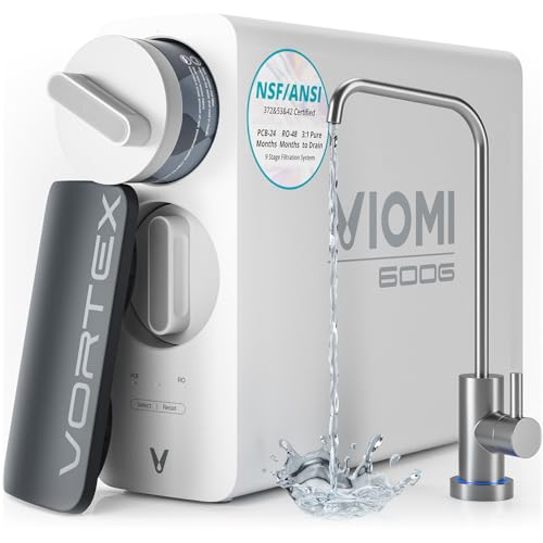 VIOMI 9-Stage RO Water Filter, 600GPD Tankless Under Sink