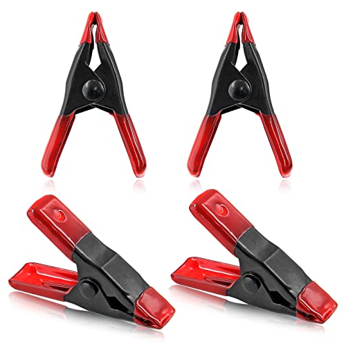 22-Piece Spring Clamp Set - 18 Small & 4 Large Plastic Clamps For Woodworking & Photography