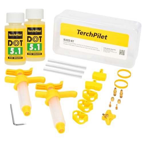 Bike Brake Bleed Kit for SRAM, 120ml/4oz DOT 5.1 Brake Fluid - for SRAM and Avid All Series Bikes,Professional-Grade Bleeding Kit