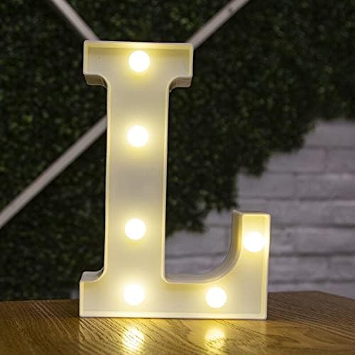 PARTY ADDICTIONLED 3D Alphabet Number Letter LED Lights Marquee Sign Number Lamp Decoration Night Light For Party Bedroom Wedding Birthday Christmas Dcor Alphabet L