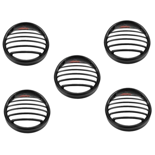 Couvercle de phare rétro en maille noire pour moto (lot de 5 pièces) universel