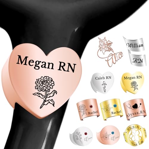 Stethoscope Name Tag Personalized Nurse Gifts Custom Stethoscopes ID Charms Accessories Engraved Stethoscope ID Tag Work Doctor Medical Assistant