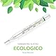 AIESI® Fieberthermometer klinischen analog glas klassisch ohne quecksilber fur erwachsene und kinder ECOTHERM (2 stuck), Mit koffer zum schnellen nullstellen, Okologische, 24 monate garantie